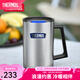 膳魔師（THERMOS）不銹鋼保溫杯桌面泡茶杯500ml辦公咖啡杯把手杯大容量 TSK2-600S 不銹鋼色 500ml