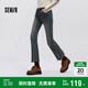 森馬（Semir）牛仔褲女做舊潮流街頭2025春季辣妹毛邊喇叭褲復古風109125124001