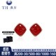 唐后（TH）紅瑪瑙耳環(huán)女復(fù)古小眾耳釘高級感輕奢方形耳墜送女友禮物女 玫瑰金色紅瑪瑙