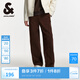 杰克·瓊斯（JACK&JONES）男裝秋季新款純棉直筒休閑褲男潮流彎刀褲男士香蕉褲顯腿長褲子 E11巧克力蛋糕 版型偏大，卡碼拍小 L （180)