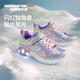 Skechers斯凱奇女童卡通魔術貼閃燈鞋獨角獸低幫輕盈舒適休閑童鞋312079L