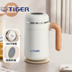 虎牌（TIGER）保溫杯女生大容量簡(jiǎn)約帶手柄辦公室水杯男士茶水分離泡茶杯子 白色500ML【木紋手柄+泡茶濾網(wǎng)】