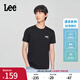 Lee25新品標準版圓領(lǐng)Logo印花設計涼感輕薄男短袖T恤LMT009813202 黑色 L