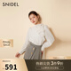 SNIDEL秋冬蝴蝶結(jié)系帶泡泡袖荷葉邊雪紡襯衫SWFB245076 象牙白 均碼 （F）