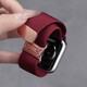 適用蘋(píng)果S11手表表帶S10尼龍編織applewatch9磁吸扣高級腕帶 酒紅色（金屬扣） 適用iwatch S6/5/4/SE【40mm】