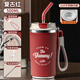 BEMEGA電動(dòng)攪拌杯男女316不銹鋼全自動(dòng)咖啡杯沖泡蛋白粉豆漿保溫水杯子 復古紅【3秒攪勻+極速充電】 500ml