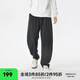 CHINISM CH赤塵美式直筒彎刀褲男士春秋潮流寬松垂墜感休閑褲運(yùn)動(dòng)褲子 黑色 XL