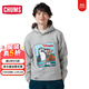 CHUMS洽洽鳥(niǎo)40周年戶(hù)外秋冬加厚保暖時(shí)尚運動(dòng)休閑衛衣帽衫CH00-1410 灰色G005 M