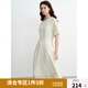 獨(dú)束大碼女裝新中式連衣裙夏2025新款高腰高腰A字裙改良旗袍裙子 云霧白 L （尺碼：2）