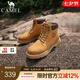 駱駝（CAMEL）【王俊凱同款】經(jīng)典大黃靴情侶款復(fù)古英倫風(fēng)戶外工裝馬丁靴男鞋 G13W076002 駝色(男款) 42