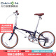 大行（DAHON）D10折疊自行車20英寸10速成人復(fù)古風(fēng)單車HAC003 藍(lán)紫幻彩 