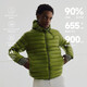 NORYBRAND【紅品】戶(hù)外輕量透氣90白鴨絨排骨內膽防鉆絨羽絨服 城市通勤 草綠 S