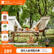 牧高笛（MOBIGARDEN）折疊椅 戶外露營(yíng)帶頭枕便攜輕量高背椅月朗pro NX21665055 暖沙色