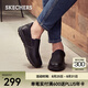 斯凱奇（Skechers）商務(wù)休閑皮鞋男一腳蹬工作鞋舒適低幫休閑鞋流行正裝鞋 77157 黑色/BLK 44