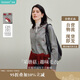 茵曼溫柔甜美蘑菇刺繡毛衣2025秋女裝新款針織開衫外套 貴族灰 XL