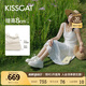 KISSCAT接吻貓女鞋趙昭儀/秦嵐同款8cm內(nèi)增高太妃糖厚底德訓(xùn)運(yùn)動(dòng)小白鞋 椰奶白 36 (230mm)