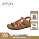 迪芙斯（D:FUSE）2025夏季新款舒適鏤空羅馬涼鞋豬籠勃肯鞋女鞋 棕色/紅棕色 37