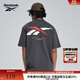 Reebok銳步官方24新品男女同款運動(dòng)休閑寬松LOGO針織短袖T恤 24SRM425UGH1 黑色 XL