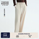 Teenie Weenie小熊女裝休閑褲2025秋季新款簡(jiǎn)約時(shí)尚松弛舒適闊腿褲 卡其色 XS