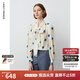 朗姿氣質(zhì)高級感波點(diǎn)設計感通勤長(cháng)袖上衣襯衣女年春季新款襯衫 米白色 S