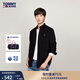 TOMMY JEANS【燈芯絨】秋冬男裝純棉復古休閑通勤繡標長(cháng)袖襯衫外套20461 黑色BDS M