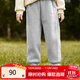 茵曼（INMAN）茵曼童裝女童加絨褲子冬季兒童中大童運動(dòng)休閑長(cháng)褲保暖衛褲 花灰色 130