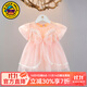 G.DUCKKIDS童裝女童連衣裙夏季新款嬰兒童裙子洋氣寶寶周歲禮服公主蓬蓬紗裙 粉紅色 73 cm建議3-6個(gè)月12-16斤cm