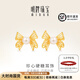 明牌珠寶 珍心硬糖 足金黃金珍珠花絲耳飾耳釘女AFH0187工費150 足金耳釘 約1.27克
