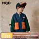 馬騎頓（MQD）童裝男童撞色秋季韓版潮流棒球服外套 藏藍 110