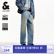 杰克·瓊斯（JACK&JONES）男裝夏季907寬松直筒牛仔褲男純棉潮流休閑褲子品牌男褲顯腿長(zhǎng) E39中藍(lán)牛仔 常規(guī) 32 175 W32/L32