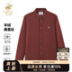 比華利保羅【羊絨+桑蠶絲】2025秋冬新款男士長(zhǎng)袖襯衫外套休閑商務(wù)235121215 咖啡色 L