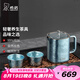 希諾（HEENOOR）純鈦功夫茶具套組一壺二杯高檔男女士悶茶壺家用泡茶壺時尚茶杯 純凈冰川