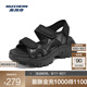 斯凱奇（Skechers）蜜糕涼鞋女子休閑夏季魔術(shù)貼鞋簡(jiǎn)約日常百搭透氣舒適沙灘鞋 全黑色/BBK 40