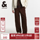 杰克·瓊斯（JACK&JONES）男裝秋季新款純棉直筒休閑褲男潮流彎刀褲男士香蕉褲顯腿長(cháng)褲子 E11巧克力蛋糕 版型偏大，卡碼拍小 L （180)