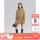 ELLE KIDS童裝 法式學(xué)院風(fēng)百褶連衣裙女童耐穿抗皺帶腰帶襯衫連衣裙 卡其色 160 (S)