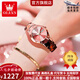 歐利時(shí)（OLEVS）十大品牌女士手表簡(jiǎn)約高檔氣質(zhì)鎢鋼石英表七夕情人節送老婆送女友 【防水防刮不掉色】玫瑰金面女 24MM