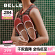 百麗（Belle）七夕禮物粗跟瑪麗珍鞋女商場款一字帶顯瘦淺口鞋3XV01AQ5 紅色【禮盒款】 37 (235mm)