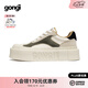 共跡gongji【陳哲遠(yuǎn)同款】方頭厚底板鞋增高運(yùn)動(dòng)鞋復(fù)古美拉德休閑鞋男鞋女鞋 蒼綠白 /偏大半碼 36 （233mm）