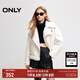 ONLY秋季時尚酷感PU毛絨翻領(lǐng)保暖夾克外套女|1244PU006 A43 奶油白色 S (160) 80A