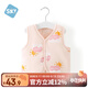 舒貝怡兒童馬甲加厚保暖嬰兒新年衣服可愛(ài)上衣背心坎肩外套 淺粉90CM