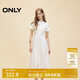 ONLY 2025春季優(yōu)雅氣質(zhì)純色拼接短袖長(cháng)裙連衣裙女|125307033