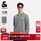 杰克·瓊斯（JACK&JONES）男裝25年秋冬季毛衣男士羊毛衫休閑針織衫寬松翻領(lǐng)套頭提花打底衫 花灰GREY MELANGE 常規 M （175）