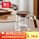 富光泡茶杯茶水分離高硼硅玻璃杯辦公室喝茶水杯子花茶杯公道杯500ml