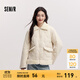森馬棉服女拼接毛絨翻領(lǐng)溫柔百搭2024冬季新款時(shí)尚寬松棉衣復古風(fēng) 白色調00311 M