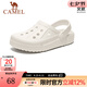 駱駝（CAMEL）洞洞鞋涼拖沙灘鞋男女情侶款漂流鞋 A12533628，白色，女 38