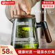天喜飄逸杯泡茶壺一鍵茶水分離杯家用2024新款耐熱玻璃內膽泡茶杯茶具 【墨色】木璃飄逸壺650ml