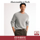 Abercrombie & Fitch男裝24春秋款美式復古廓形圓領(lǐng)微華夫格紋長(cháng)袖T恤124-4341 淺麻灰色 2XL (185/124A)