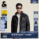 杰克·瓊斯（JACK&JONES）男裝25年秋冬季BSQ聯(lián)名PU羽絨服男士短款鴨絨服棉外套仿皮易打理 E43純黑色 XL （185）