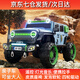 爵士酷派牧馬人兒童電動(dòng)車(chē)可坐大人寶寶四驅越野車(chē)男女孩遙控玩具電動(dòng)汽車(chē) 高配+灰色+皮座+軟輪+12V10A電瓶