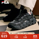 斐樂(lè )（FILA）男鞋可頌面包鞋老爹鞋運動(dòng)鞋秋新款厚底休閑鞋 黑/影黑灰-BC 41